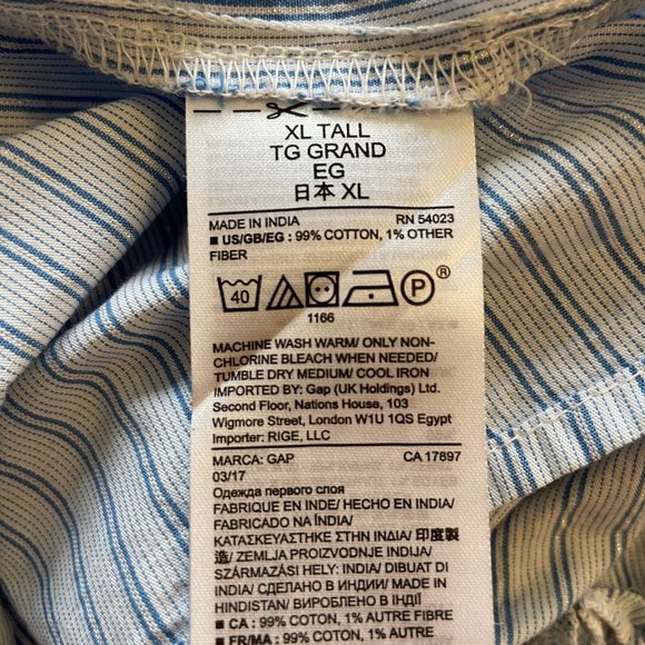 GAP Blue and White Striped Blouse - Picture 8 of 11